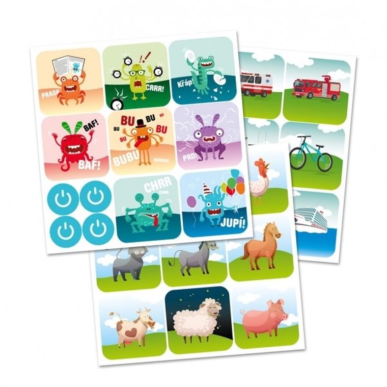 Czytaj z Albikiem. Mówiące naklejki. Arkusz 3 szt.