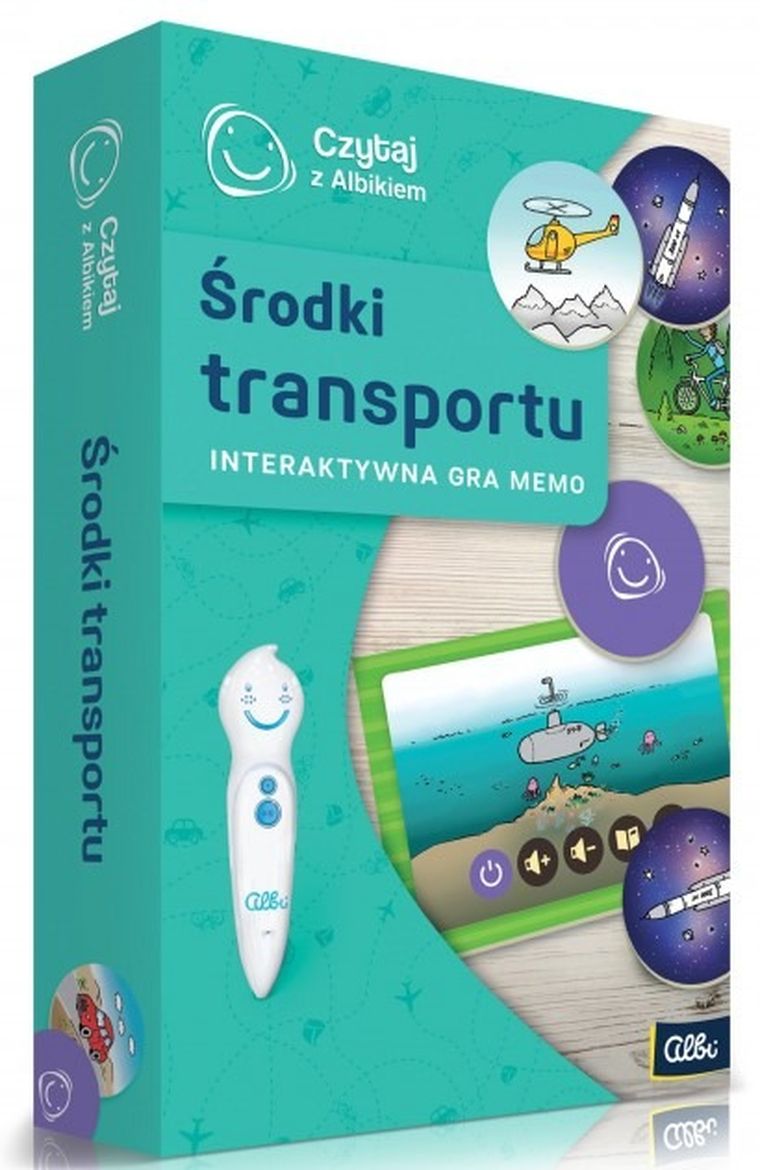 Czytaj z Albikiem. Środki transportu. Interaktywna gra memo