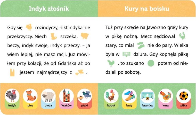 Czytanki-naklejanki. Uczę się czytać z liskiem. Rodzic czyta, dziecko nakleja