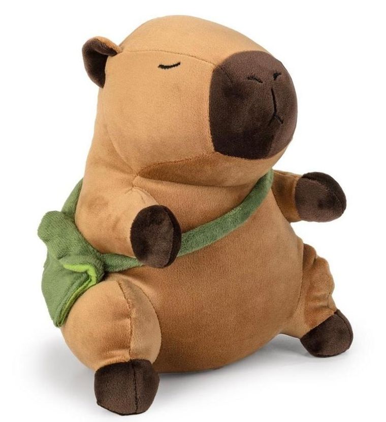 Daffi, Kapibara z zieloną torebką, maskotka 25 cm