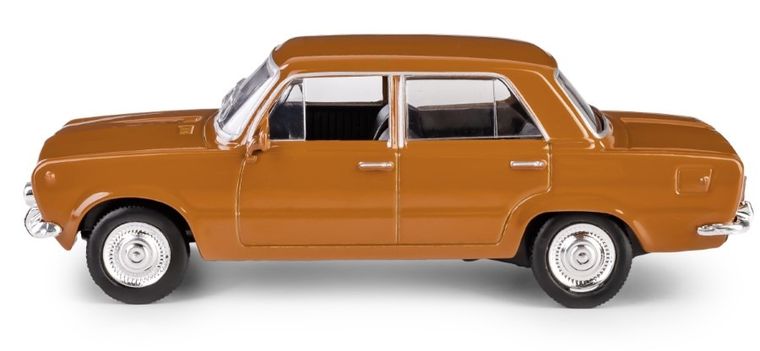 Daffi, Kolekcja Polskiej Motoryzacji, Fiat 125p, pojazd, model metalowy, brązowy, 1:43