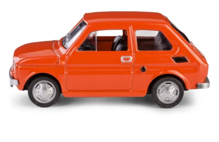 Daffi, Kolekcja Polskiej Motoryzacji, Fiat 126p, Czterdziestolatek, pojazd, model metalowy, czerwony, 1:43