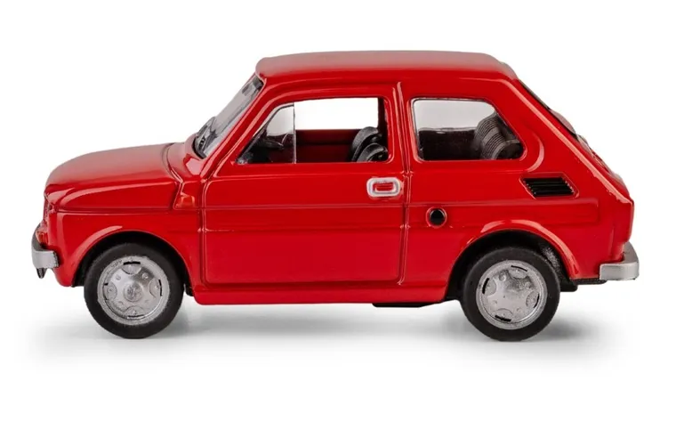 Daffi, Kolekcja Polskiej Motoryzacji, Fiat 126p, pojazd, model metalowy, czerwony, 1:43