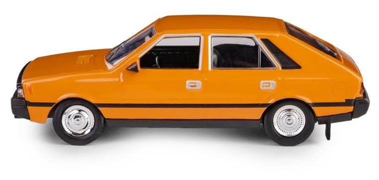 Daffi, Kolekcja Polskiej Motoryzacji, FSO Polonez, pojazd, model metalowy, pomarańczowy, 1:43