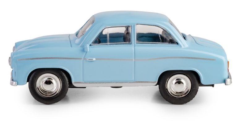 Daffi, Kolekcja Polskiej Motoryzacji, Syrena 104, pojazd, model metalowy, niebieski, 1:43