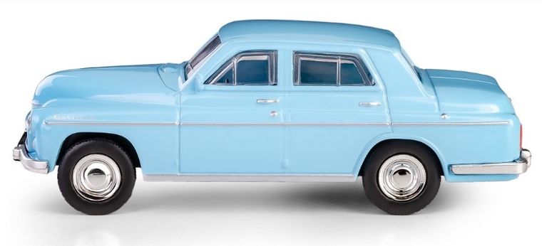 Daffi, Kolekcja Polskiej Motoryzacji, Warszawa 223, pojazd, model metalowy, niebieski, 1:43