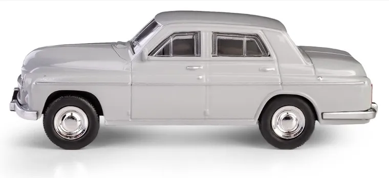 Daffi, Kolekcja Polskiej Motoryzacji, Warszawa 223, pojazd, model metalowy, popielaty, 1:43