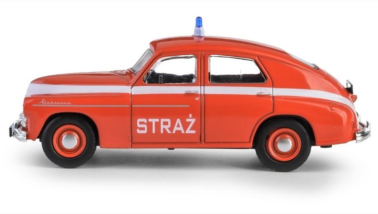 Daffi, Kolekcja Polskiej Motoryzacji, Warszawa M20 Straż, pojazd, model metalowy, 1:43
