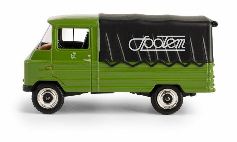 Daffi, Kolekcja Polskiej Motoryzacji, Żuk Społem, pojazd, model metalowy, zielony, 1:43