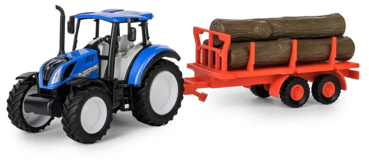 Daffi, Mały Rolnik, New Holland T5, traktor z przyczepą do przewozu, 1:32