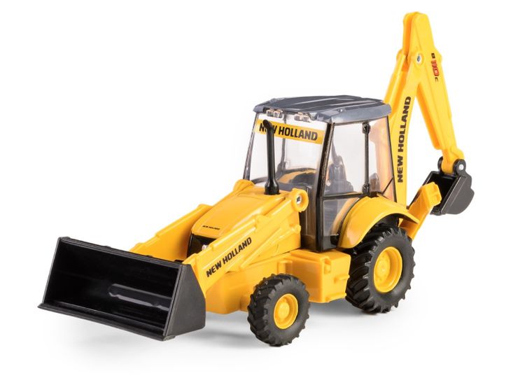 Daffi, Mini New Holland, koparko-ładowarka, pojazd budowlany, model metalowy
