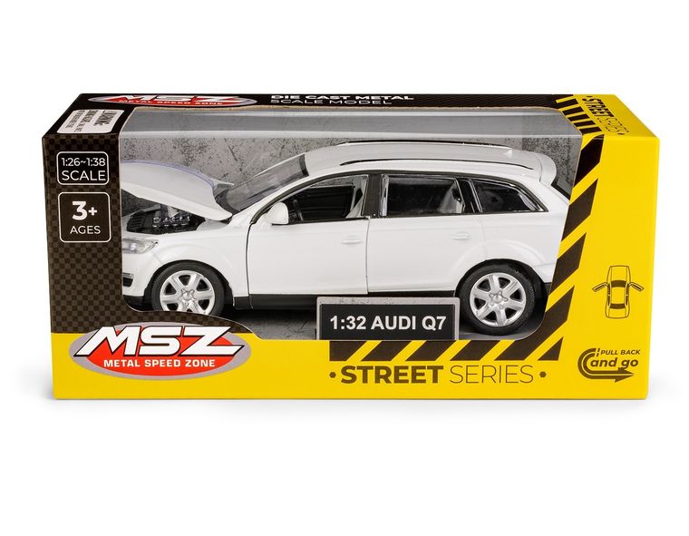 Daffi, MSZ, Audi Q7, pojazd, model metalowy, biały, 1:32