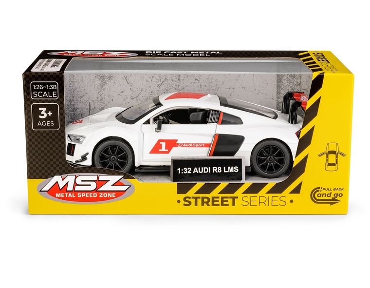 Daffi, MSZ, Audi R8 LMS, pojazd, model metalowy, biały, 1:32