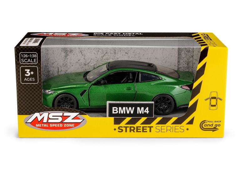 Daffi, MSZ, BMW M4, pojazd, model metalowy, zielony, 1:32