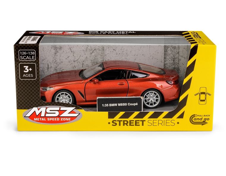 Daffi, MSZ, BMW M850i Coupé, pojazd, model metalowy, czerwony, 1:35