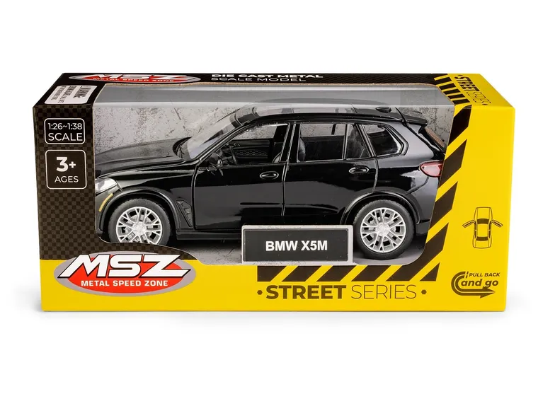 Daffi, MSZ, BMW X5M, pojazd, model metalowy, czarny, 1:32