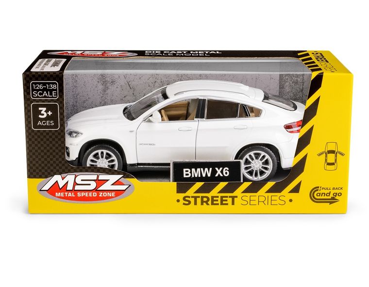 Daffi, MSZ, BMW X6, pojazd, model metalowy, biały, 1:32