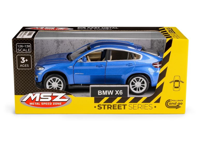 Daffi, MSZ, BMW X6, pojazd, model metalowy, niebieski, 1:32