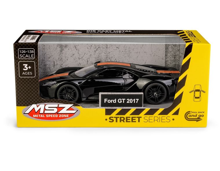 Daffi, MSZ, Ford GT 2017, pojazd, model metalowy, czarny, 1:32