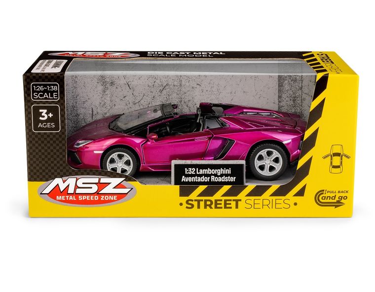 Daffi, MSZ, Lamborghini Aventador Roadster, pojazd, model metalowy, różowy, 1:32