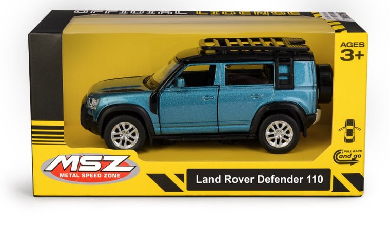 Daffi, MSZ, Land Rover Defender 110, pojazd, model metalowy, niebieski, 5"