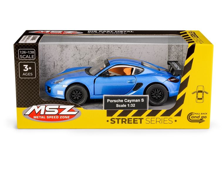Daffi, MSZ, Porsche Cayman S, pojazd, model metalowy, niebieski, 1:32