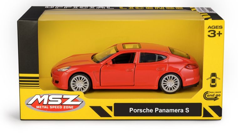 Daffi, MSZ, Porsche Panamera S, pojazd, model metalowy, czerwony, 5"