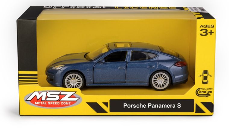 Daffi, MSZ, Porsche Panamera S, pojazd, model metalowy, niebieski, 5"