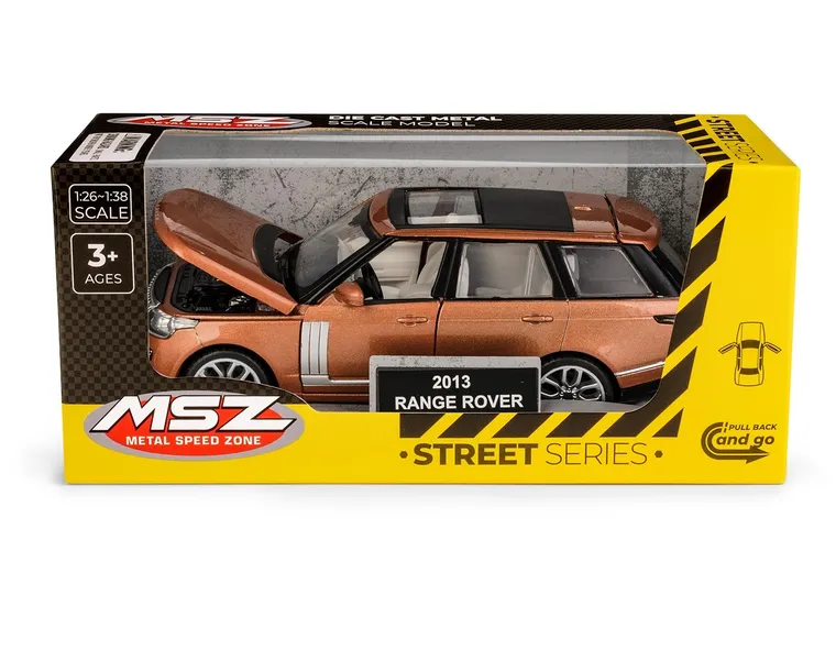 Daffi, MSZ, Range Rover 2013, pojazd, model metalowy, pomarańczowy, 1:34