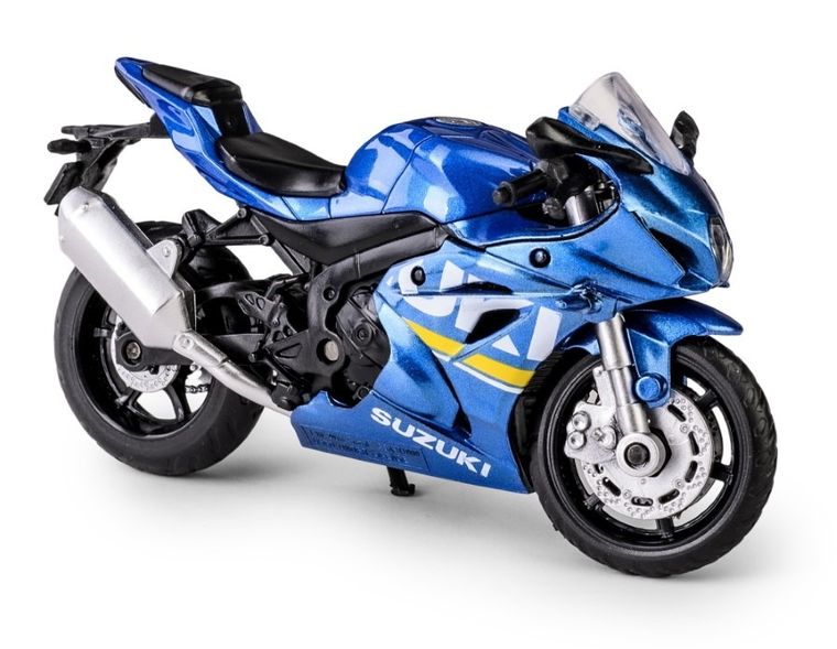 Daffi, MSZ, Suzuki GSX-R1000, motocykl, model metalowy, niebieski, 1:18