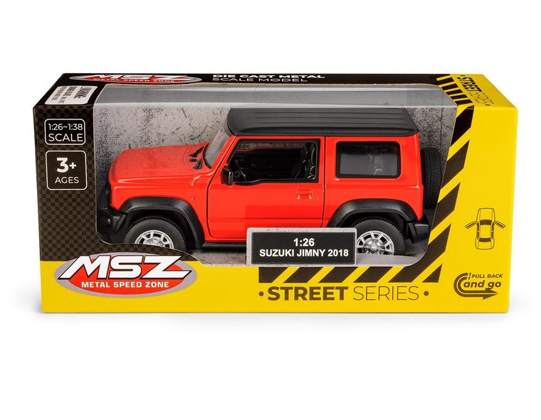 Daffi, MSZ, Suzuki Jimny, pojazd, model metalowy, czerwony, 1:26