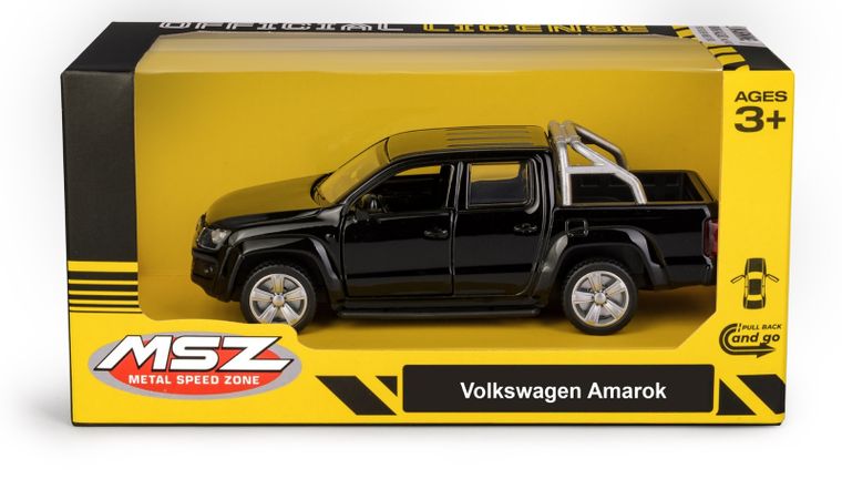 Daffi, MSZ, Volkswagen Amarok, pojazd, model metalowy, czarny, 5"