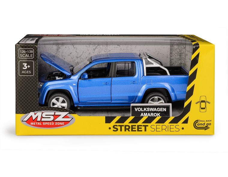 Daffi, MSZ, Volkswagen Amarok, pojazd, model metalowy, niebieski, 1:30
