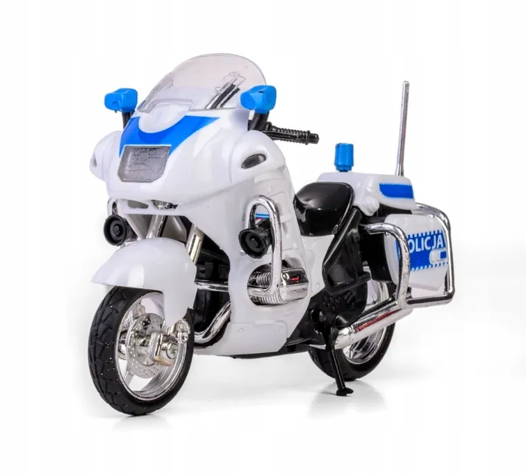 Daffi, Policja, motocykl, model pojazdu, model metalowy, 1:18