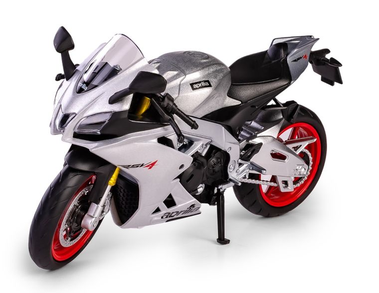 Daffi, RMZ City, Aprilia RSV4 RR 2020, motocykl, model metalowy, srebrny, 1:12