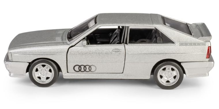 Daffi, RMZ City, Audi Quattro Coupe 1980-1991, pojazd, model metalowy, srebrny, 1:35