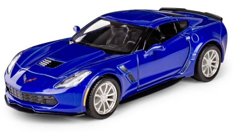 Daffi, RMZ City, Chevrolet Corvette Grand Sport, pojazd, model metalowy, niebieski, 1:32