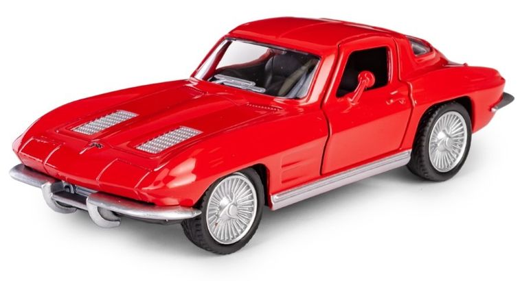Daffi, RMZ City, Chevrolet Corvette Stingray 1963, pojazd, model metalowy, czerwony, 1:32