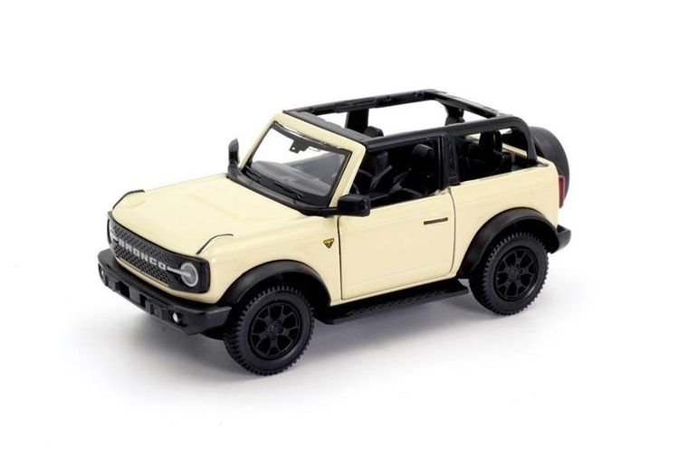 Daffi, RMZ City, Ford Bronco Badlands Open Top, pojazd, model metalowy, kość słoniowa, 1:36