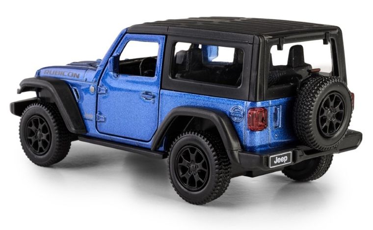 Daffi, RMZ City, Jeep Wrangler Rubicon 2021, Hard Top, pojazd, model metalowy, niebieski, 1:35