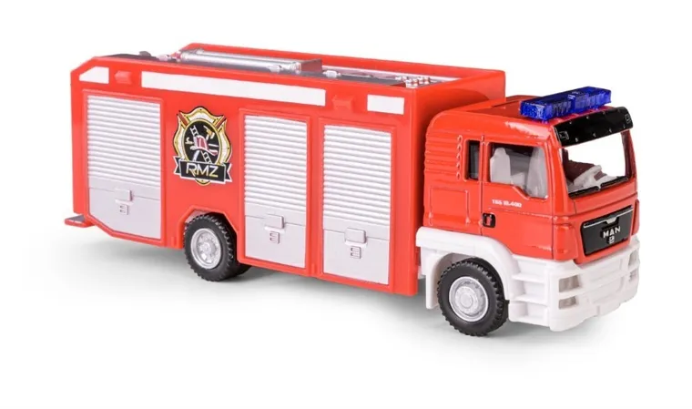 Daffi, RMZ City Junior, Scania wóz strażacki, pojazd, model metalowy, 1:64
