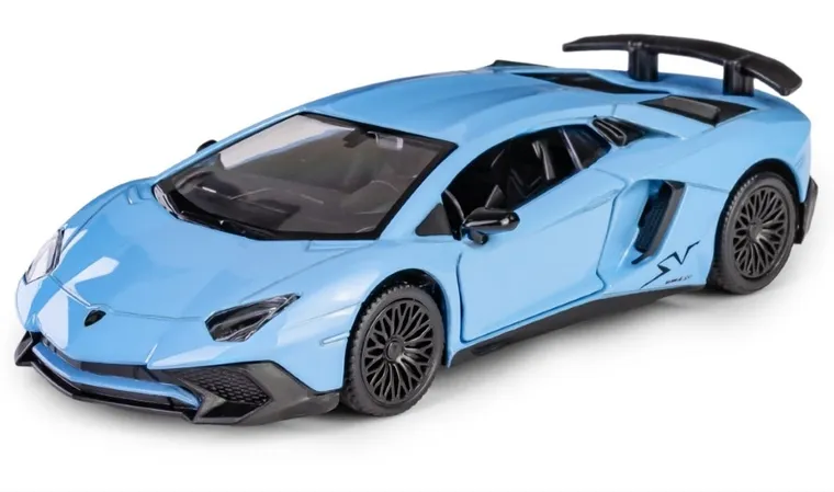 Daffi, RMZ City, Lamborghini Aventador LP750-4 Superveloce, pojazd, model metalowy, niebieski, 1:32
