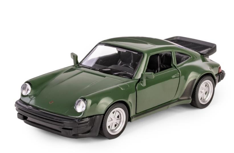 Daffi, RMZ City, Porsche 930 Turbo, pojazd, model metalowy, ciemny zielony, 1:32