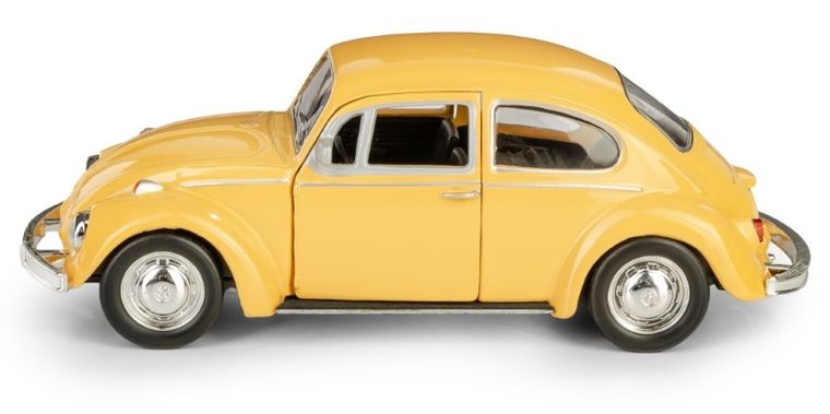 Daffi, RMZ City, Volkswagen Beetle 1967, pojazd, model metalowy, żółty, 1:32
