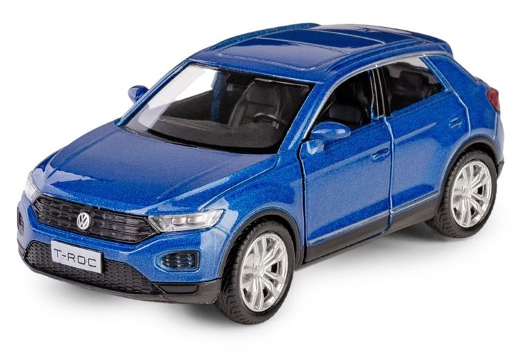 Daffi, RMZ City, Volkswagen T-Rock, pojazd, model metalowy, niebieski, 1:32