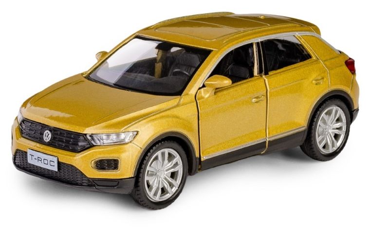 Daffi, RMZ City, Volkswagen T-Rock, pojazd, model metalowy, złoty, 1:32