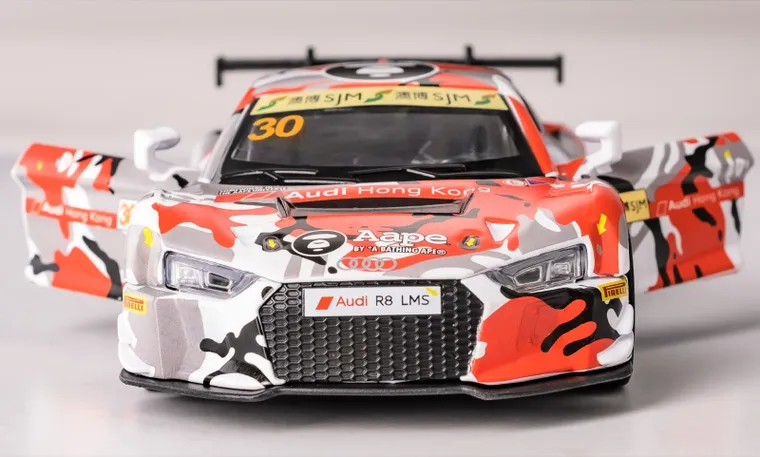 Daffi, RMZ Hobby, Audi R8 LMS GT3 FIA GT #30, pojazd, interaktywny model metalowy, 1:32