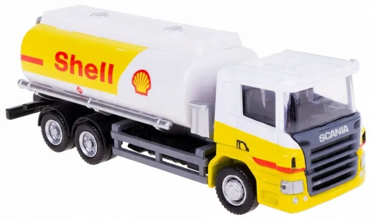 Daffi, Scania Shell, cysterna krótka, pojazd, model metalowy, 1:64