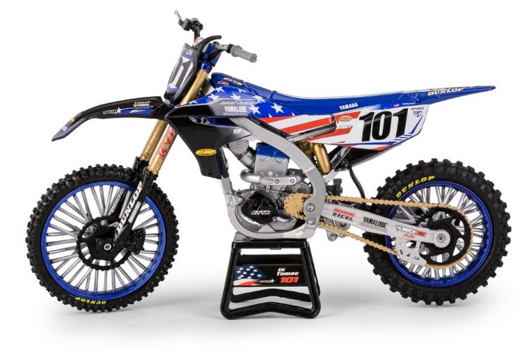 Daffi, Yamaha YZ450 Motocross of Nations Bike 2022 Eli Tomac, motocykl, model metalowy, 1:12