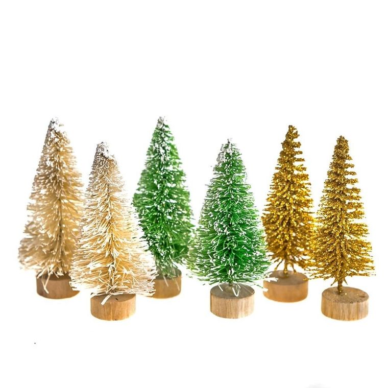 Dalprint, choinki dekoracyjne, 6,5 cm, 6 szt.